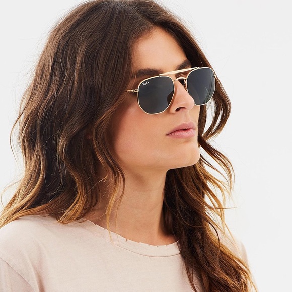 ray ban marshal gold black